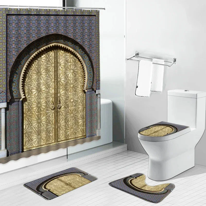 JNH23India Moroccan Print Shower Curtain Set European Style Farm Wooden Door Bathroom Decor Non-Slip Bath Mat Toilet Cover C5Mn&
JNH23India Moroccan Print Shower Curtain Set European Style Farm Wooden Door Bathroom Decor Non-Slip Bath Mat Toilet Cover C5Mn&