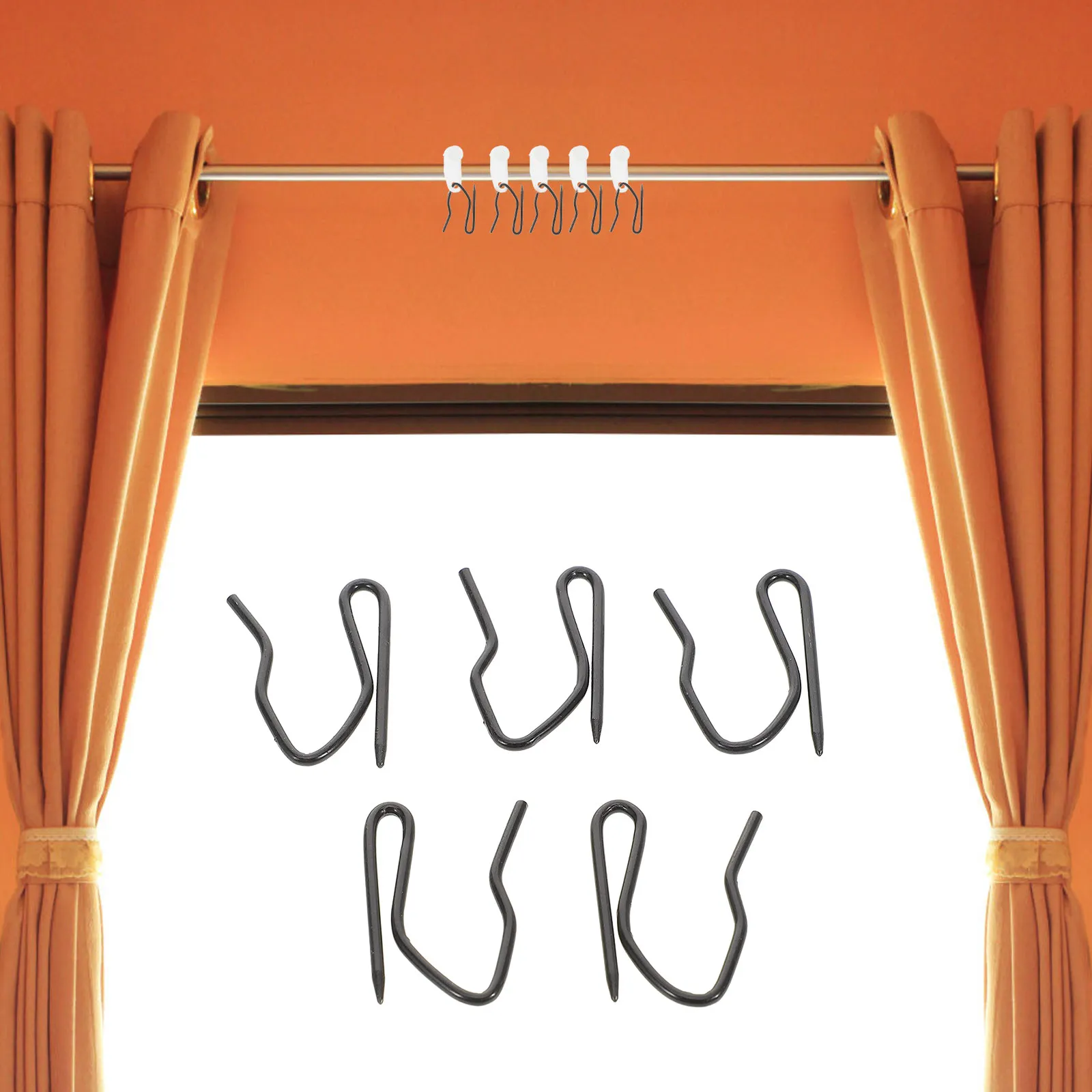 30Pcs Metal Curtain Hooks Heavy Duty Drapery Pins for Pleated Drapes Shower Window Curtains Sliding Track Hooks for Home
30Pcs Metal Curtain Hooks Heavy Duty Drapery Pins for Pleated Drapes Shower Window Curtains Sliding Track Hooks for Home