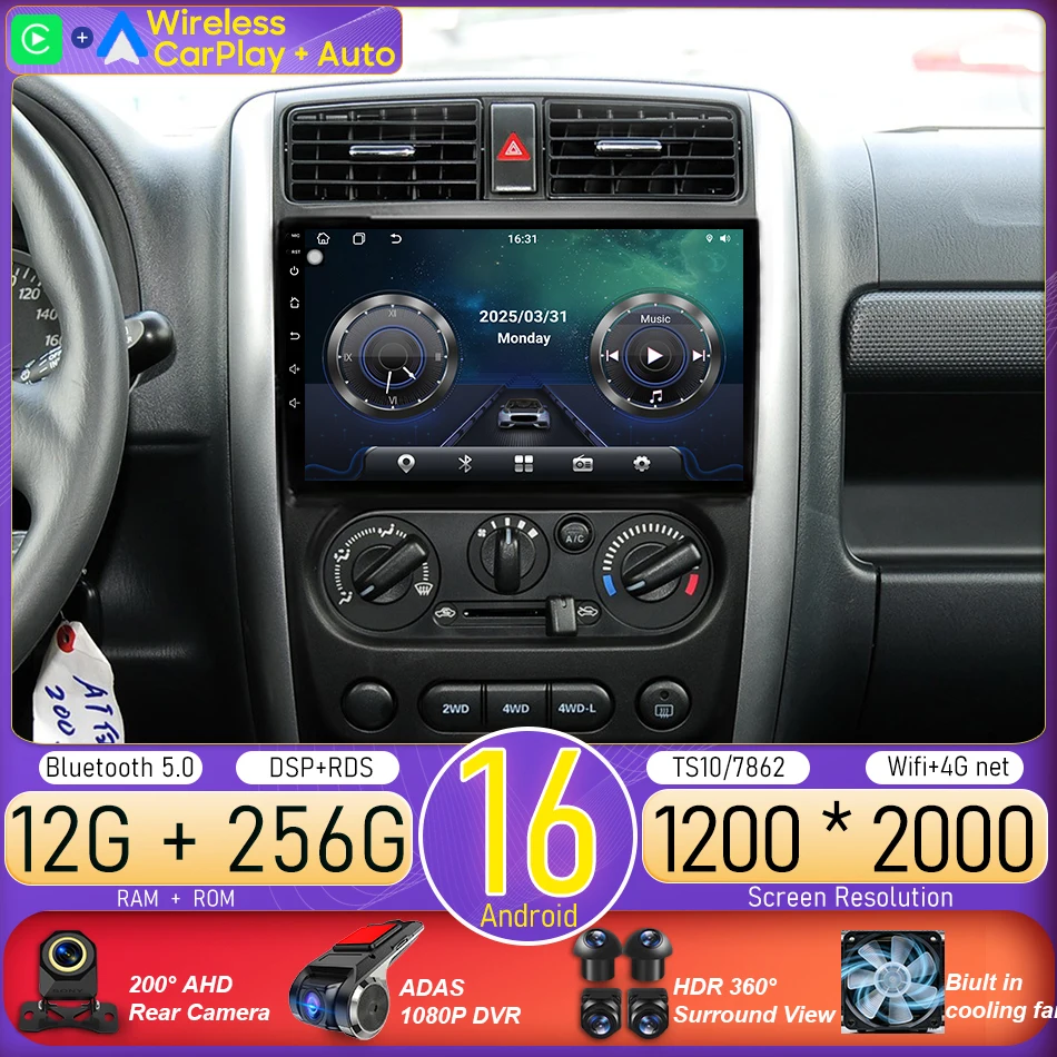 Для Suzuki Jimny 3 2005 - 2016 2017 2018 2019: Автомагнитола Android, мультимедийный видеоплеер, GPS-навигация, CarPlay, Auto, без DVD (2DIN)
Для Suzuki Jimny 3 2005 - 2016 2017 2018 2019: Автомагнитола Android, мультимедийный видеоплеер, GPS-навигация, CarPlay, Auto, без DVD (2DIN)