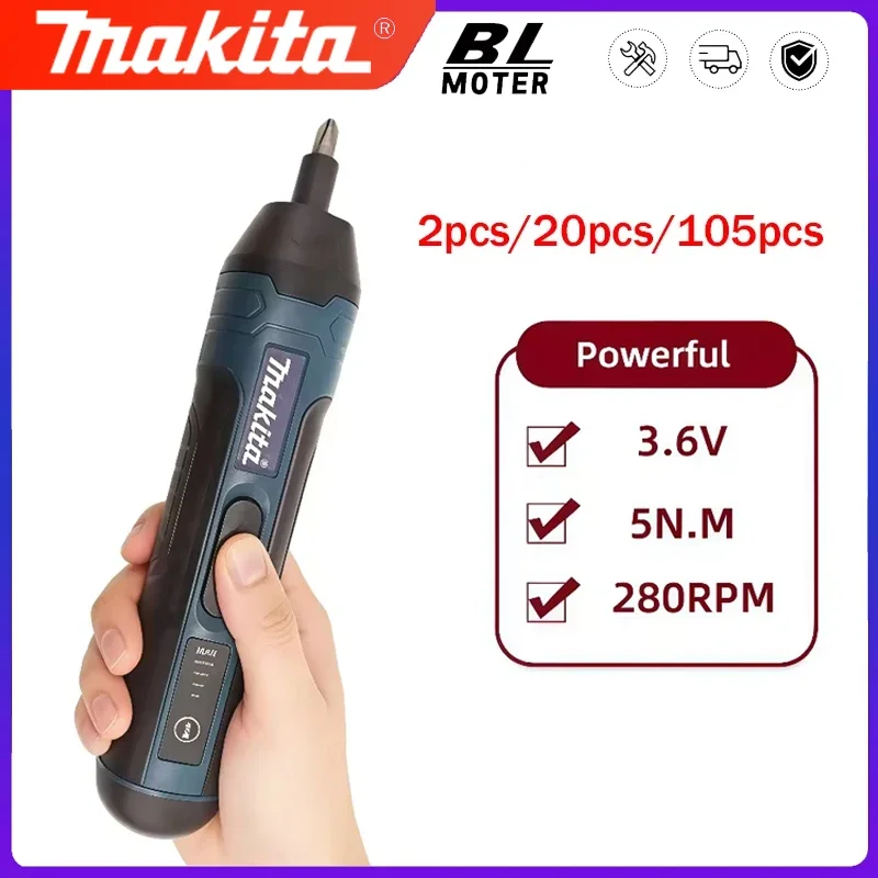 Makita Multi-function Torque Repair 2pcs/20pcs/105pcs Mini Cordless Electric Screwdriver 1300mah Rechargeable Adjustment Drill
Makita Multi-function Torque Repair 2pcs/20pcs/105pcs Mini Cordless Electric Screwdriver 1300mah Rechargeable Adjustment Drill