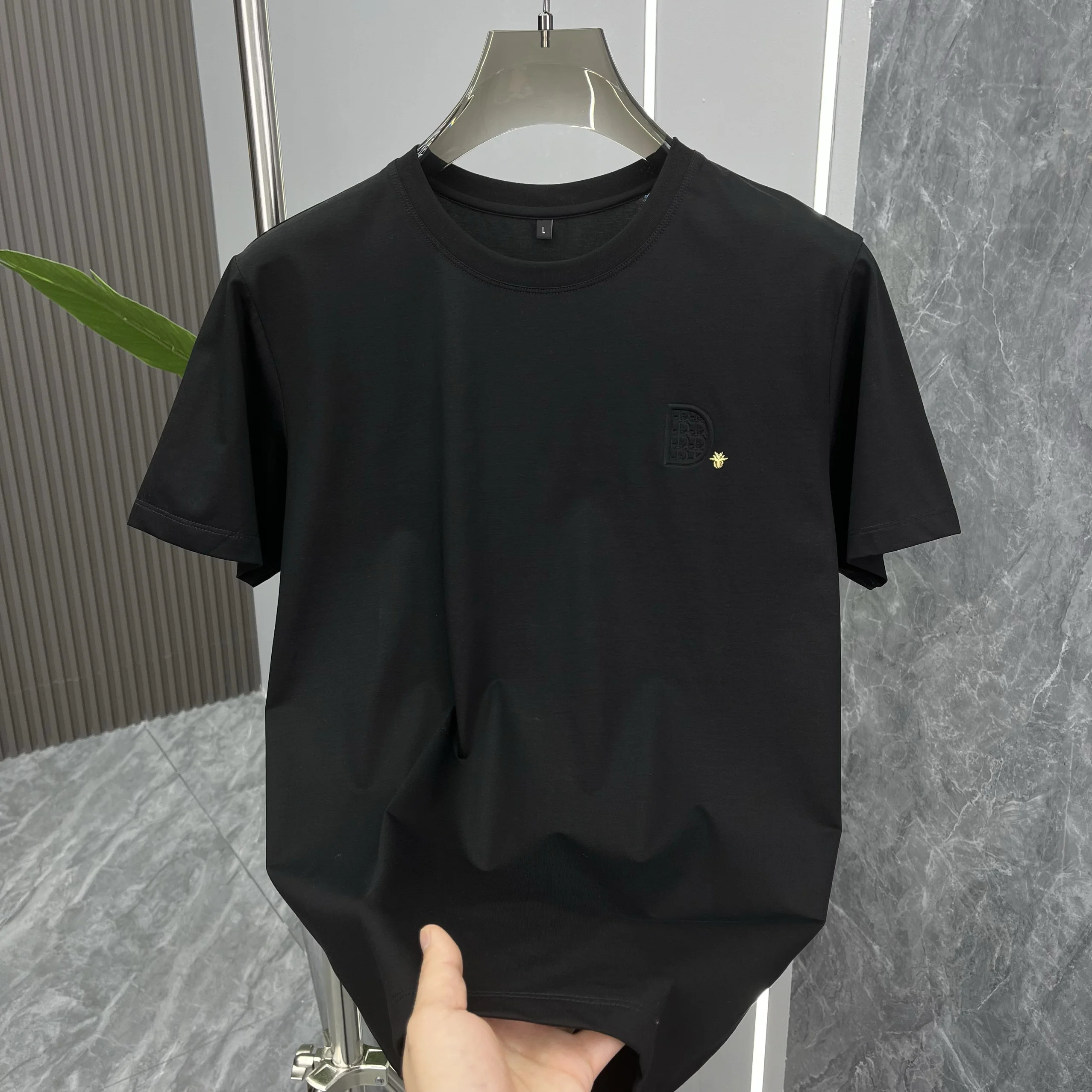 2026 New Men's Color Silk Cotton Short Sleeve T-Shirt round Neck Base Layer Trendy Large Size Summer Simple Design
2026 New Men's Color Silk Cotton Short Sleeve T-Shirt round Neck Base Layer Trendy Large Size Summer Simple Design