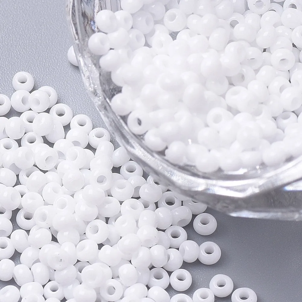 11/0 FGB Grade A Round Glass Seed Beads Baking Paint White 2.3x1.5mm Hole: 1mm 48500pcs/pound
11/0 FGB Grade A Round Glass Seed Beads Baking Paint White 2.3x1.5mm Hole: 1mm 48500pcs/pound