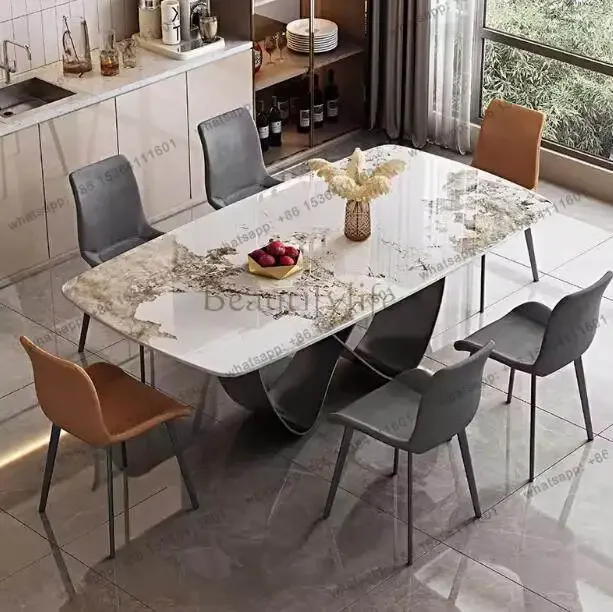 yj7 Italian light luxury rock slab dining table Modern simple rectangular small apartment household table
yj7 Italian light luxury rock slab dining table Modern simple rectangular small apartment household table