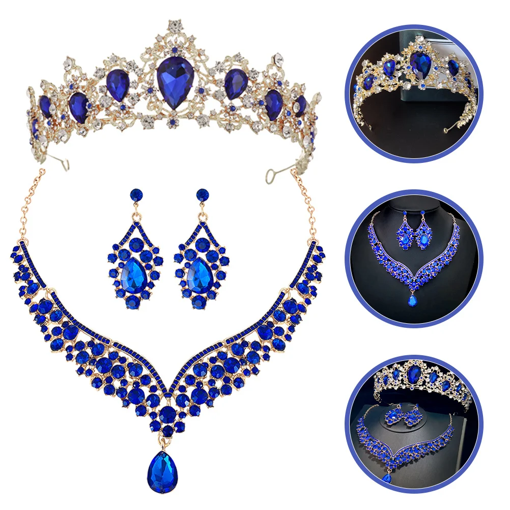 1 set Jewelry Set Crown Headband Necklace Earrings Rhinestone Bridal Women Wedding Birthday Party Gift Tiara Drop Dangle
1 set Jewelry Set Crown Headband Necklace Earrings Rhinestone Bridal Women Wedding Birthday Party Gift Tiara Drop Dangle