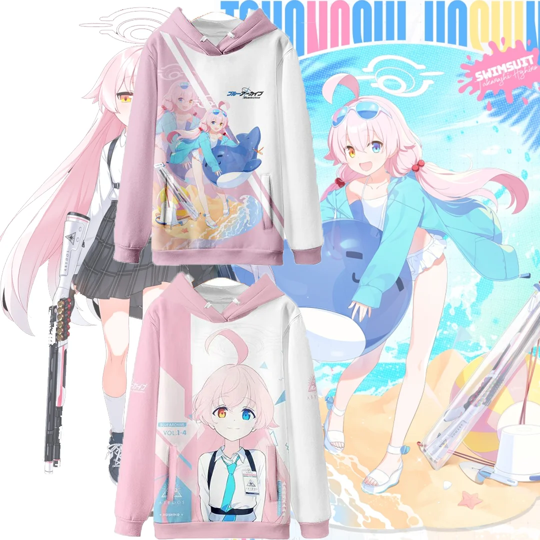 Толстовки для косплея Game Blue Archive с 3D принтом Takanashi Hoshino для мужчин и женщин, толстовки в стиле аниме, осень/зима, спортивный костюм Y2k, пальто
Толстовки для косплея Game Blue Archive с 3D принтом Takanashi Hoshino для мужчин и женщин, толстовки в стиле аниме, осень/зима, спортивный костюм Y2k, пальто