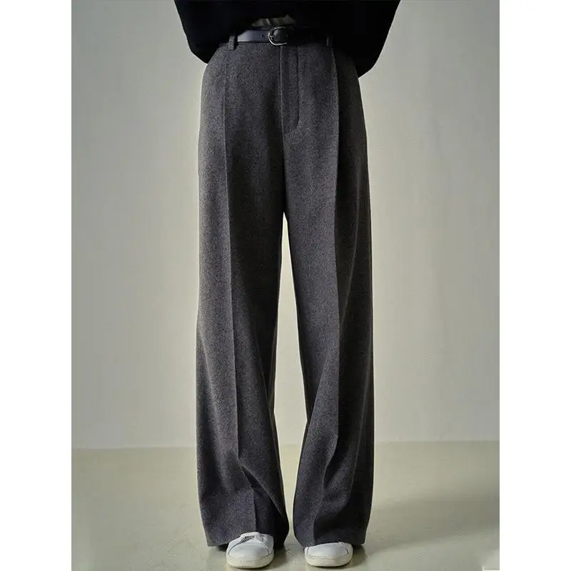 Maxdutti Nordic Minimalist Grey Suit Pants For Women Spring And Autumn New High Waist Straight Leg Casual Pants Woman Clothes
Maxdutti Nordic Minimalist Grey Suit Pants For Women Spring And Autumn New High Waist Straight Leg Casual Pants Woman Clothes