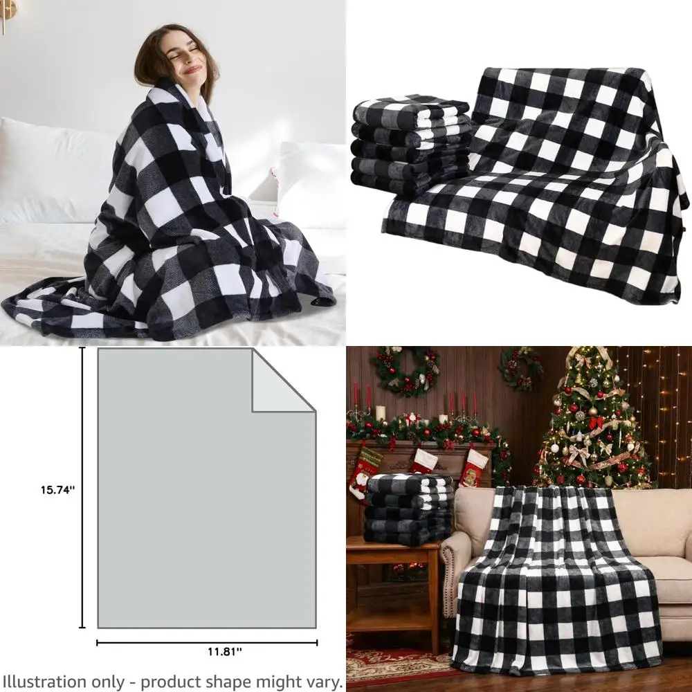 Bulk Black and White Buffalo Plaid Fleece Blankets, 50x60 Inches, Ideal for Home, Office, Travel, and Gifts
Bulk Black and White Buffalo Plaid Fleece Blankets, 50x60 Inches, Ideal for Home, Office, Travel, and Gifts