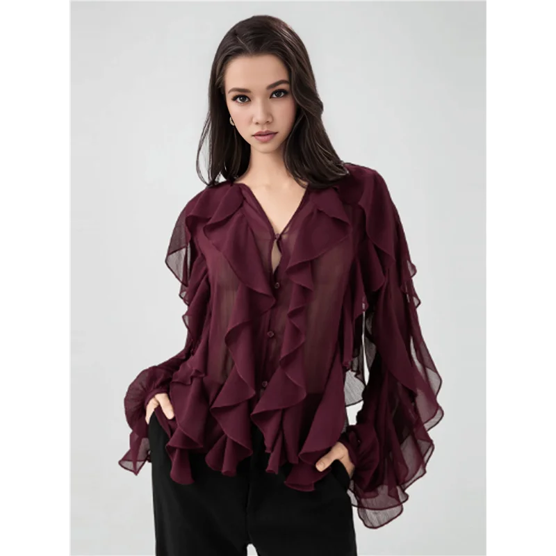 【】Women Dressy Casual Blouse Business Long Sleeve V Neck Ruffles- Tops Office Work Outfit
【】Women Dressy Casual Blouse Business Long Sleeve V Neck Ruffles- Tops Office Work Outfit