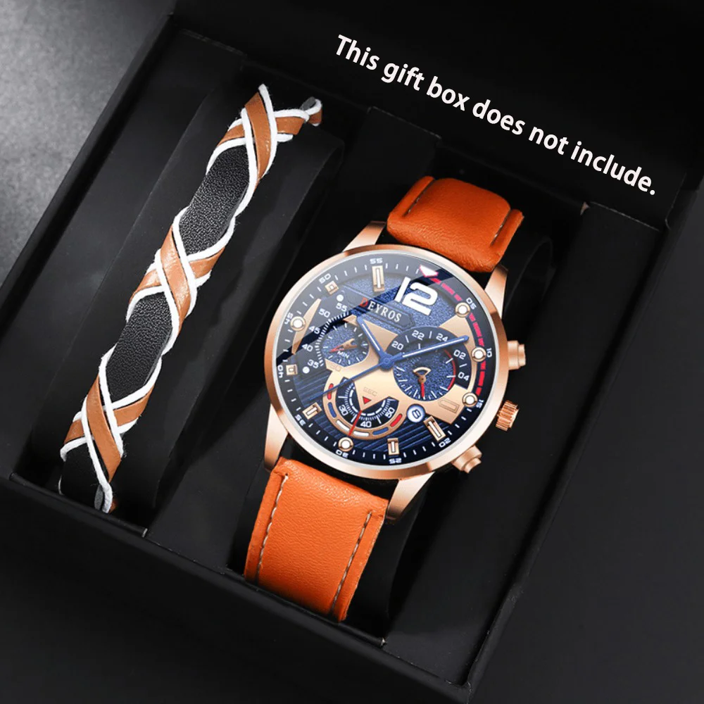 2 шт./компл., 1 шт., деловые мужские модные часы-календарь, аналоговые наручные часы из искусственной кожи и 1 шт., повседневный классический браслет, идеальные подарки
2 шт./компл., 1 шт., деловые мужские модные часы-календарь, аналоговые наручные часы из искусственной кожи и 1 шт., повседневный классический браслет, идеальные подарки