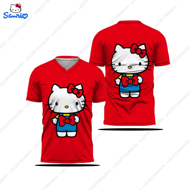 Спортивная футболка с короткими рукавами и мультяшным узором Hellokitty, модная футболка с v-образным вырезом, милая уличная одежда, летний женский топ Y2k
Спортивная футболка с короткими рукавами и мультяшным узором Hellokitty, модная футболка с v-образным вырезом, милая уличная одежда, летний женский топ Y2k