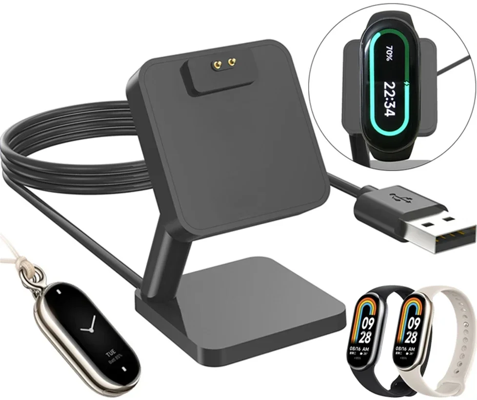 USB Charger Stand for Mi Band 8 Magnetic Charger Smart Watch Charging Cable Dock Replacement Accessories for Xiaomi Mi Band 8
USB Charger Stand for Mi Band 8 Magnetic Charger Smart Watch Charging Cable Dock Replacement Accessories for Xiaomi Mi Band 8