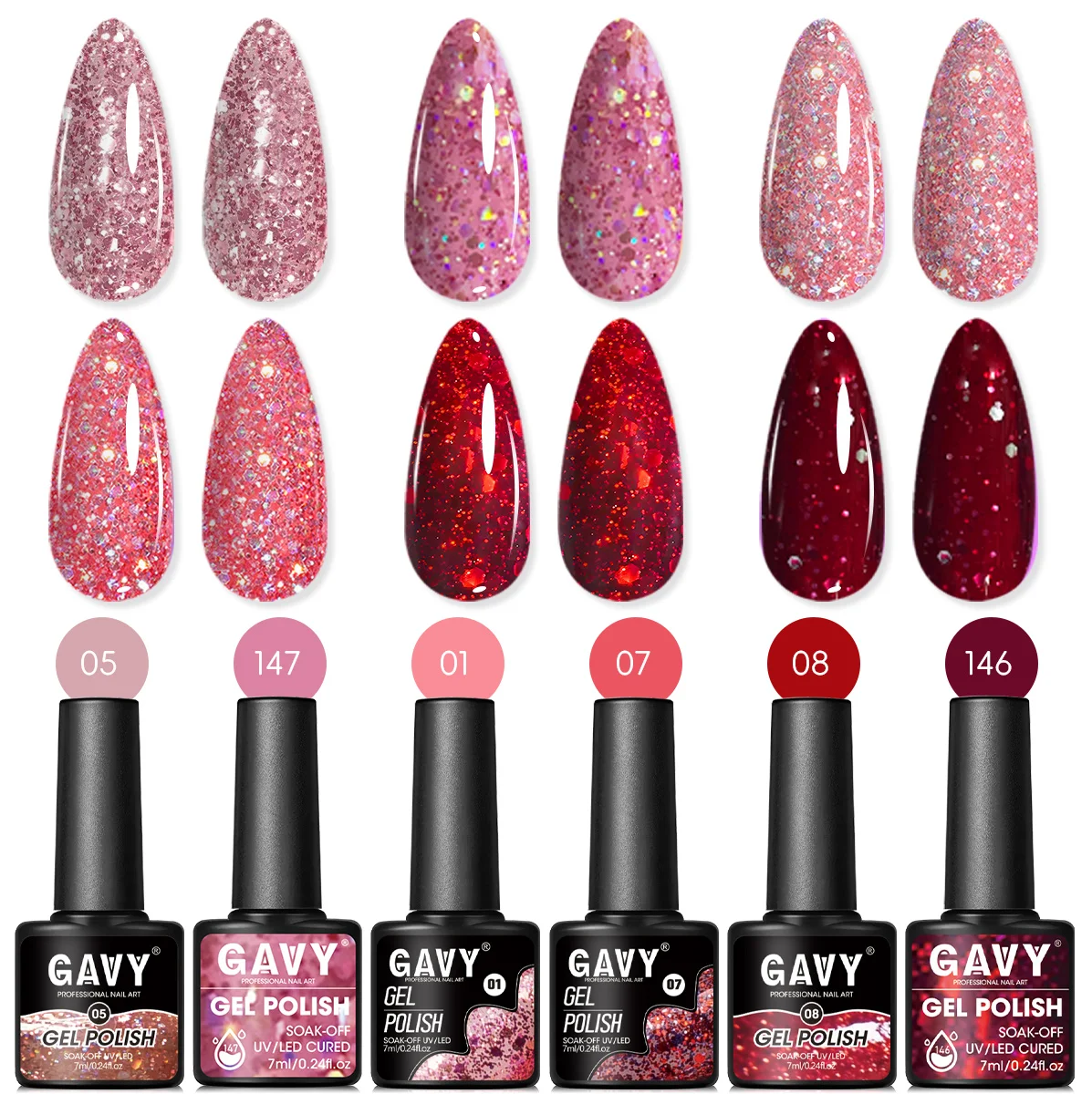 6Pcs Wine Red Nude Flake Glitter Gel Nail Polish Set Chunky Sparkly Sequins Soak Off UV LED Long Lasting
6Pcs Wine Red Nude Flake Glitter Gel Nail Polish Set Chunky Sparkly Sequins Soak Off UV LED Long Lasting