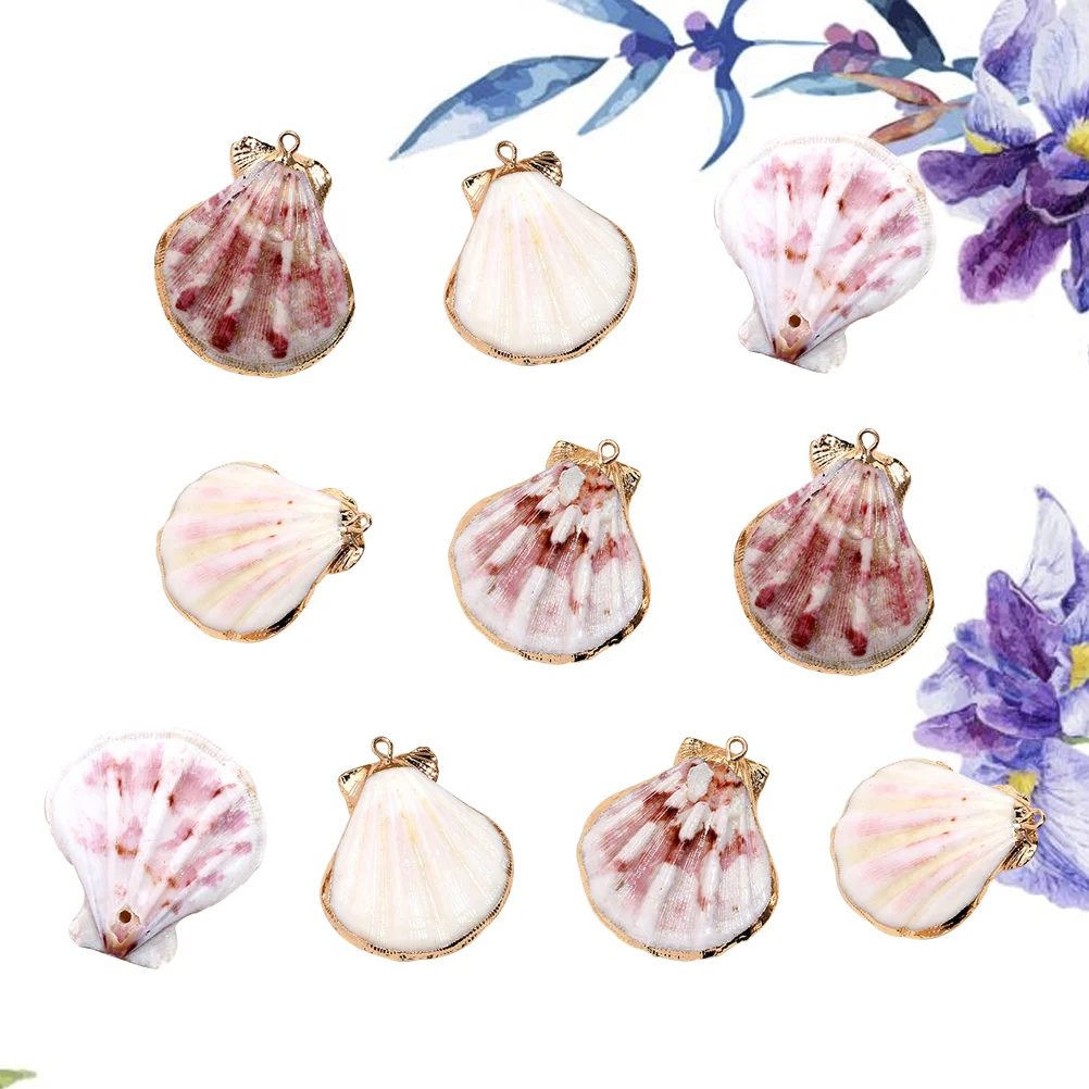 10 Pcs Natural Fan Shell Jewelry Accessories Gold Rimmed Earrings Necklace Components Sea Style Decor Diy Shell naments Findings
10 Pcs Natural Fan Shell Jewelry Accessories Gold Rimmed Earrings Necklace Components Sea Style Decor Diy Shell naments Findings