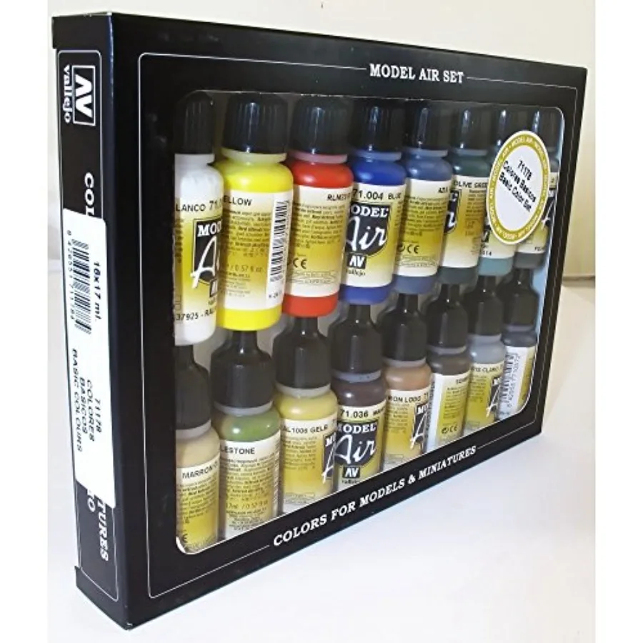 Basic Colors: Acrylic 16 Airbrush Paint Set for Model and Hobby 71178, Black, 0.57 Fl Oz Pack of 16
Basic Colors: Acrylic 16 Airbrush Paint Set for Model and Hobby 71178, Black, 0.57 Fl Oz Pack of 16
