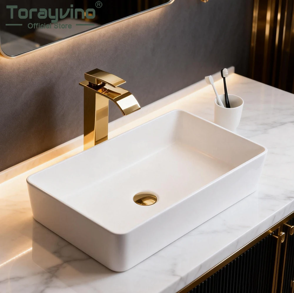 Torayvino Artificial Stone Bathroom Basin Sink Multiple Style Above Counter Vessel Sink Vanity with Waterfall Faucet and Drain
Torayvino Artificial Stone Bathroom Basin Sink Multiple Style Above Counter Vessel Sink Vanity with Waterfall Faucet and Drain