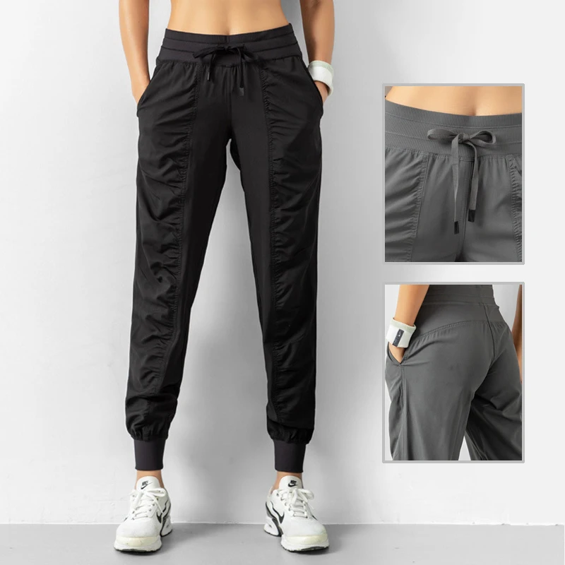 Women's Pleated Casual Pants Loose Baggy Drawstring Ankle Cuffed Running Workout Fitness 9/10 Length Trousers
Women's Pleated Casual Pants Loose Baggy Drawstring Ankle Cuffed Running Workout Fitness 9/10 Length Trousers