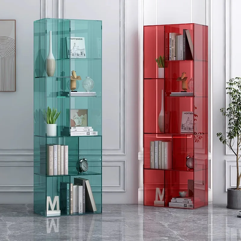 Light luxury acrylic bookshelf Floor-to-ceiling living room multi-layerModern simple geometric Internet celebrity rack 
Light luxury acrylic bookshelf Floor-to-ceiling living room multi-layerModern simple geometric Internet celebrity rack