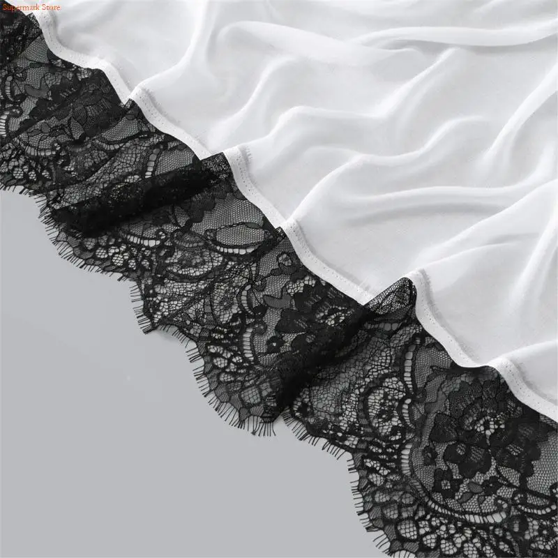 Q5WE Stylish Long Scarf Classical Black or White Middle East Women's Shawl
Q5WE Stylish Long Scarf Classical Black or White Middle East Women's Shawl
