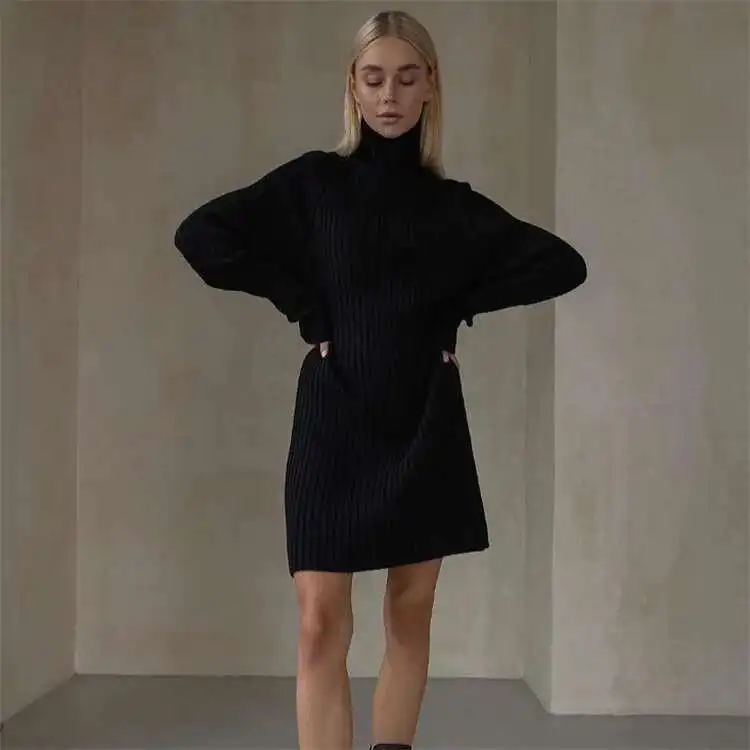 New Autumn/Winter Knitted Long Sleeved High Neck Woolen For Women Casual Loose Thick Pit Stripe Solid Color Hip Hing
New Autumn/Winter Knitted Long Sleeved High Neck Woolen For Women Casual Loose Thick Pit Stripe Solid Color Hip Hing