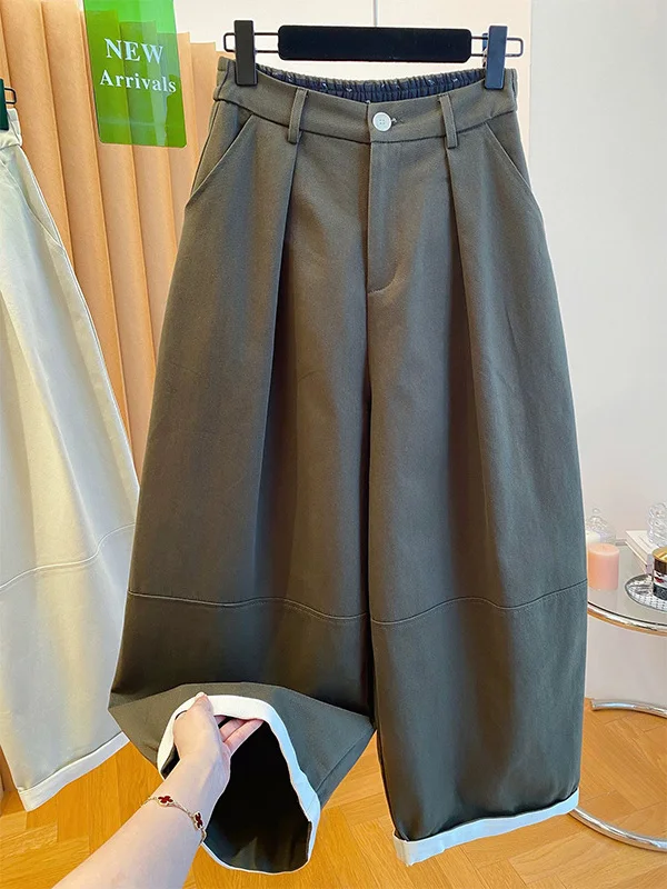 Брюки прямого кроя больших размеров 300 Pou, повседневные, свободные, широкие, укороченные, в американском стиле, для осени
Брюки прямого кроя больших размеров 300 Pou, повседневные, свободные, широкие, укороченные, в американском стиле, для осени