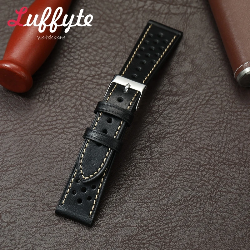 Vintage Handmade First Layer Cowhide Leather Watchband 20mm 22mm Wrist Bracelets Men's Breathable sports Watchband Belt
Vintage Handmade First Layer Cowhide Leather Watchband 20mm 22mm Wrist Bracelets Men's Breathable sports Watchband Belt