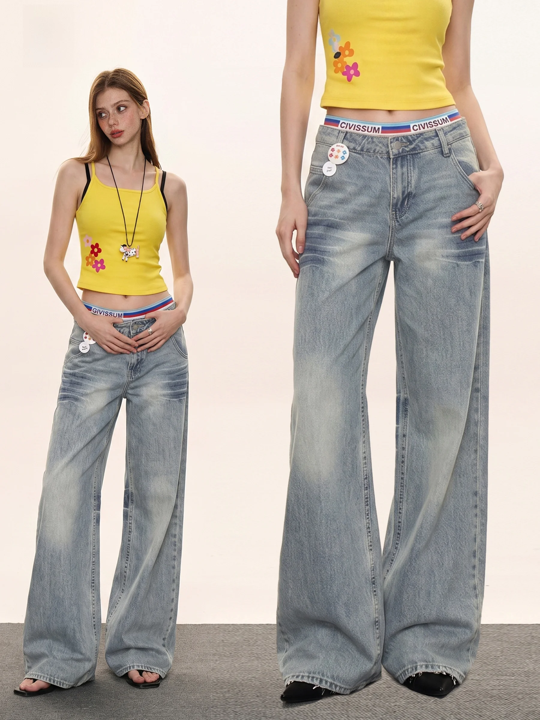 November American Style Spicy Girl Straight Leg Wide Leg Pants Women Summer High Waist Loose Jeans Casual Long Trousers
November American Style Spicy Girl Straight Leg Wide Leg Pants Women Summer High Waist Loose Jeans Casual Long Trousers