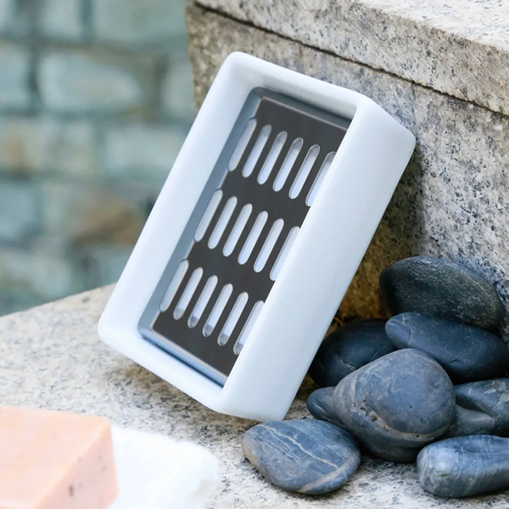 1 шт. Двухслойная мыльница из нержавеющей стали с керамическим держателем, белая керамика, черная нержавеющая сталь, для душа, ванной, кухни
1 шт. Двухслойная мыльница из нержавеющей стали с керамическим держателем, белая керамика, черная нержавеющая сталь, для душа, ванной, кухни