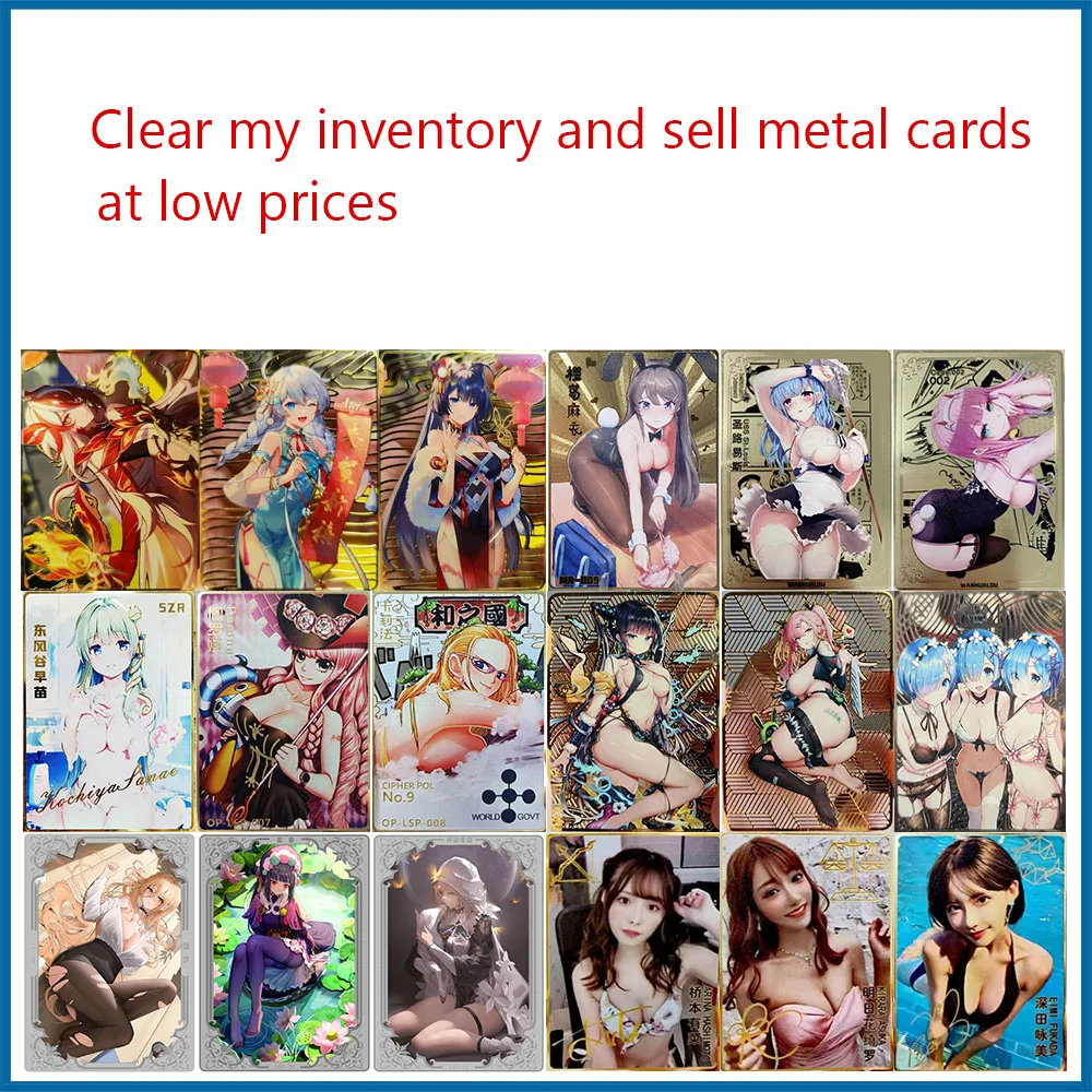 Anime Goddess Story DIY Sexy Metal Card Rem Mona Boy Games Toys Collectible Cards Christmas Birthday Gifts Sale at a low price
Anime Goddess Story DIY Sexy Metal Card Rem Mona Boy Games Toys Collectible Cards Christmas Birthday Gifts Sale at a low price