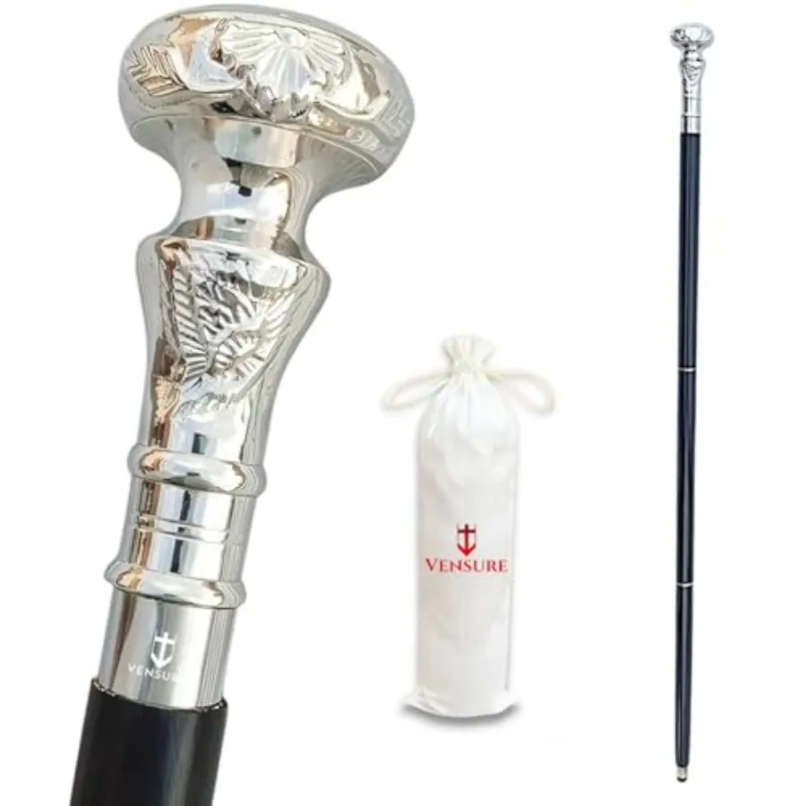 Vintage Antique Walking Cane Wooden Walking Stick Silver Brass Handle Knob Black Wood Stick - Victorian Cane - Fancy Cane for M
Vintage Antique Walking Cane Wooden Walking Stick Silver Brass Handle Knob Black Wood Stick - Victorian Cane - Fancy Cane for M