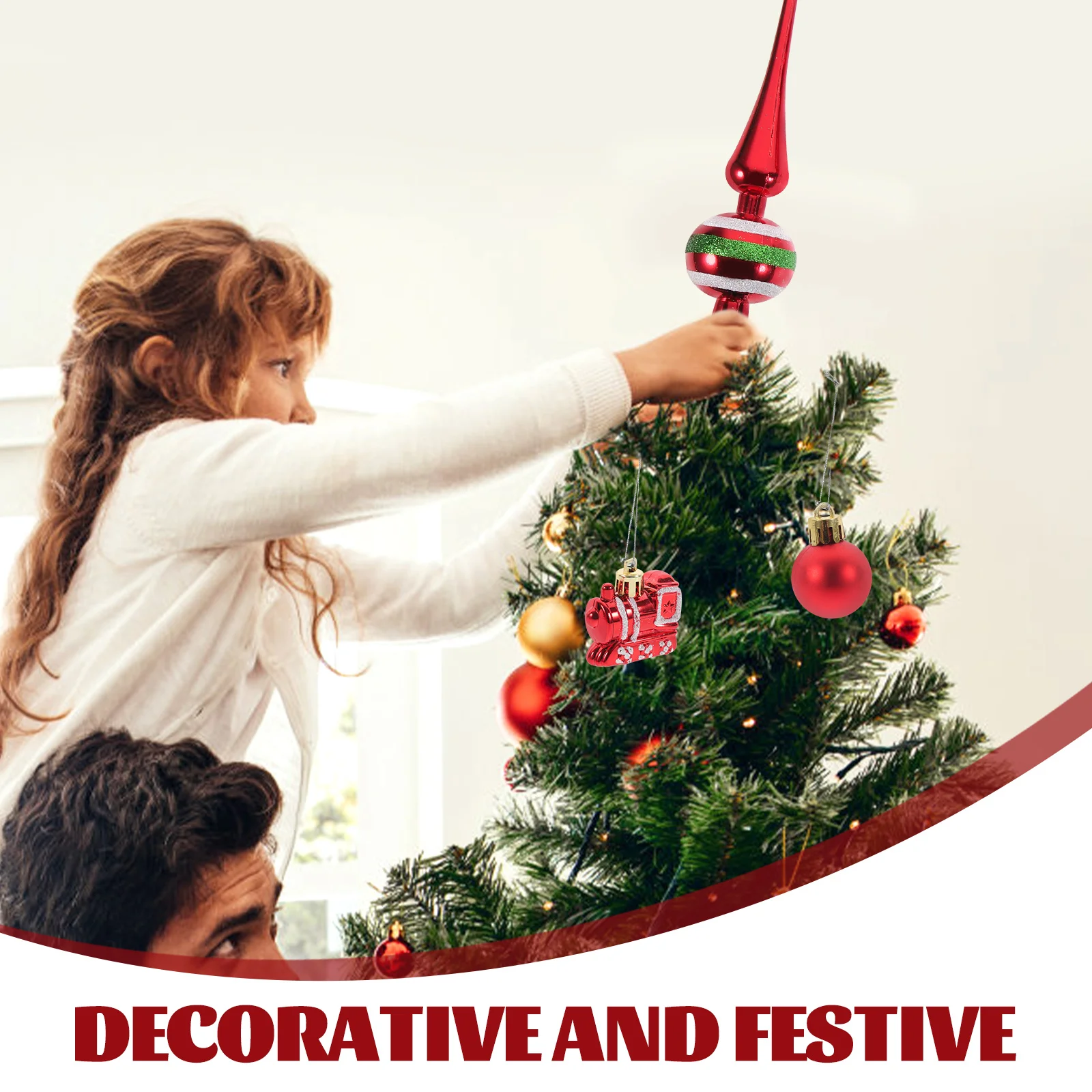 Christmas Tree naments Set 12 Red Green White Xmas Balls Hanging Decor Reusable Cartoon Topper Finial for Party Gifts 
Christmas Tree naments Set 12 Red Green White Xmas Balls Hanging Decor Reusable Cartoon Topper Finial for Party Gifts