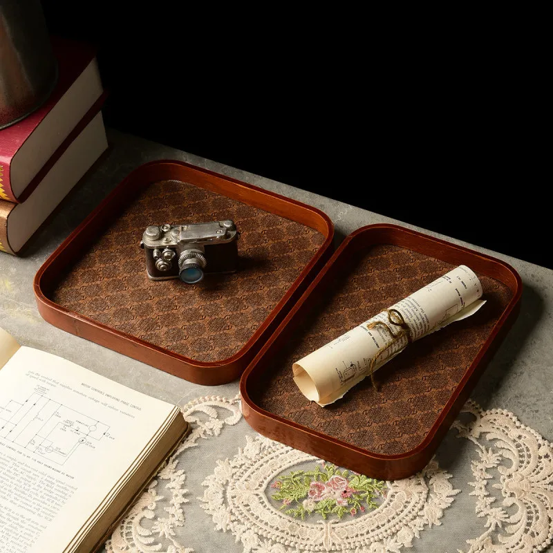 Light Luxury Leather Chinese Tray, Retro Chinese Desktop Jewelry Ornament Key Entrance Storage Box, Home Storage & Organization
Light Luxury Leather Chinese Tray, Retro Chinese Desktop Jewelry Ornament Key Entrance Storage Box, Home Storage & Organization
