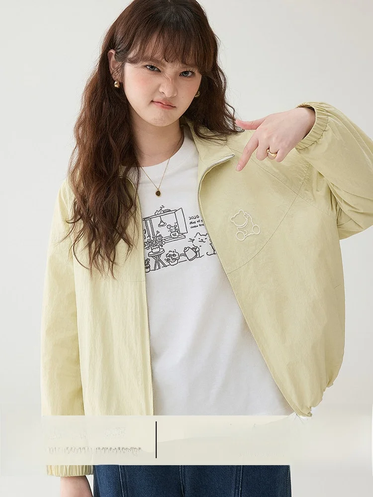 AMUU Original Cute 3D Embroidery Zipper Jacket Women's Long Sleeve Top Spring New Style Casual Comfortable Nylon Fabric
AMUU Original Cute 3D Embroidery Zipper Jacket Women's Long Sleeve Top Spring New Style Casual Comfortable Nylon Fabric