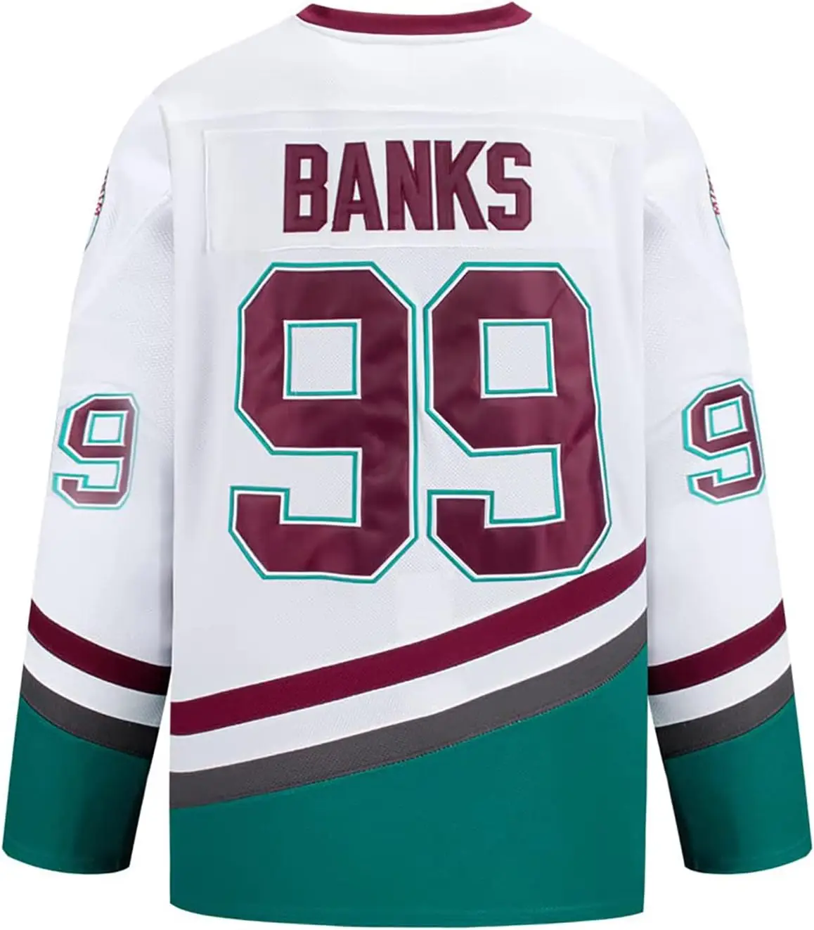 Адам Банкс # 99 хоккейных трикотажных изделий Mighty Ducks, забавный топ из фильма в стиле хип-хоп, большие размеры, мужская спортивная одежда с длинными рукавами и вышивкой
Адам Банкс # 99 хоккейных трикотажных изделий Mighty Ducks, забавный топ из фильма в стиле хип-хоп, большие размеры, мужская спортивная одежда с длинными рукавами и вышивкой