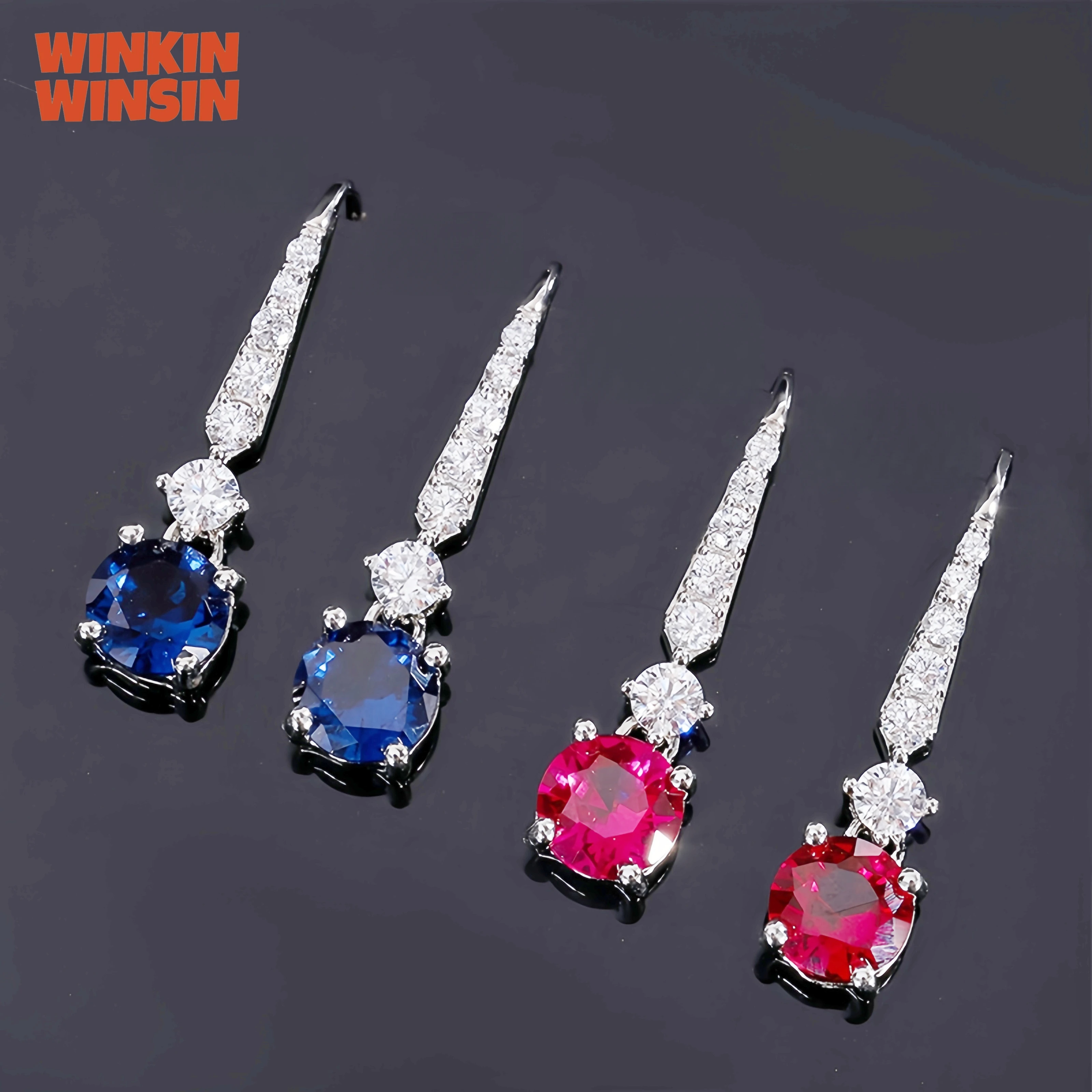 WINKIN WINSIN брендовые настоящие серьги-капли из стерлингового серебра 925 пробы для женщин, красные, синие серьги-подвески с драгоценными камнями, ювелирные изделия из чистого серебра
WINKIN WINSIN брендовые настоящие серьги-капли из стерлингового серебра 925 пробы для женщин, красные, синие серьги-подвески с драгоценными камнями, ювелирные изделия из чистого серебра