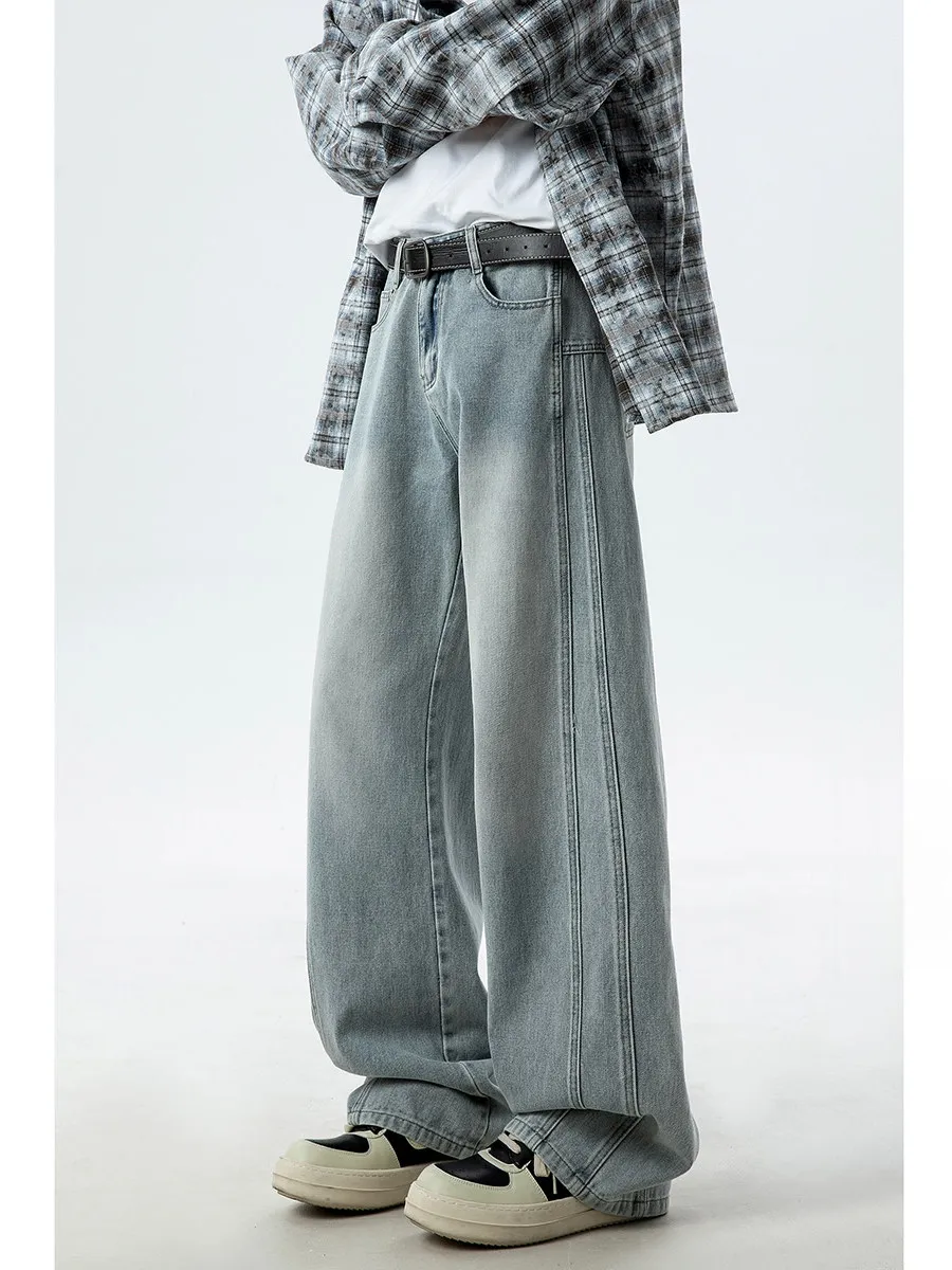 American Retro Waed Denim Jeans Men's Spring Autumn Casual Straight Leg Wide Leg Long Pants CleanFit Loose Fit Jeans
American Retro Waed Denim Jeans Men's Spring Autumn Casual Straight Leg Wide Leg Long Pants CleanFit Loose Fit Jeans