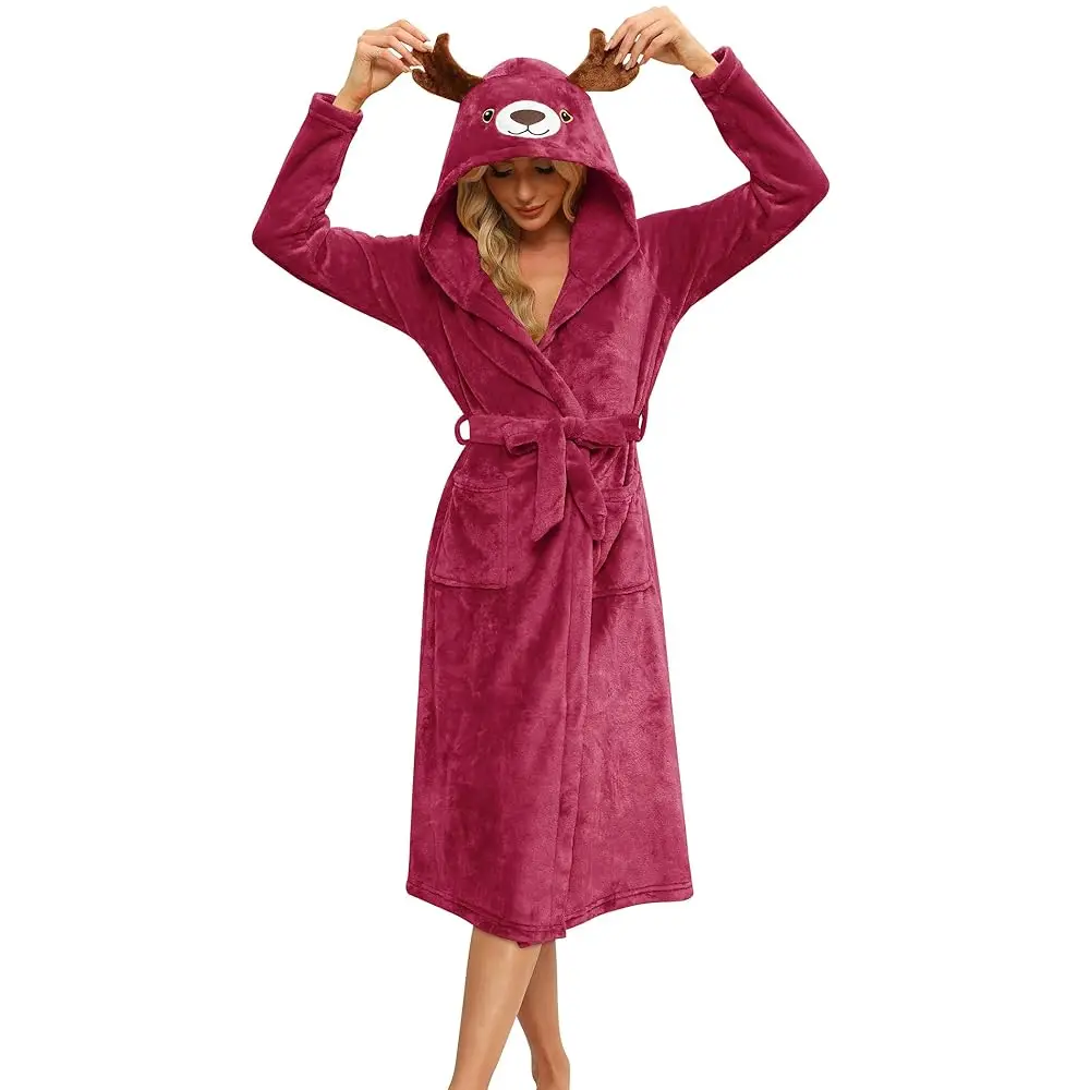 Ekouaer Women's Robe Cute Animal Bathrobes Full Length Soft House Coat with Hood for Adult S-XXL
Ekouaer Women's Robe Cute Animal Bathrobes Full Length Soft House Coat with Hood for Adult S-XXL