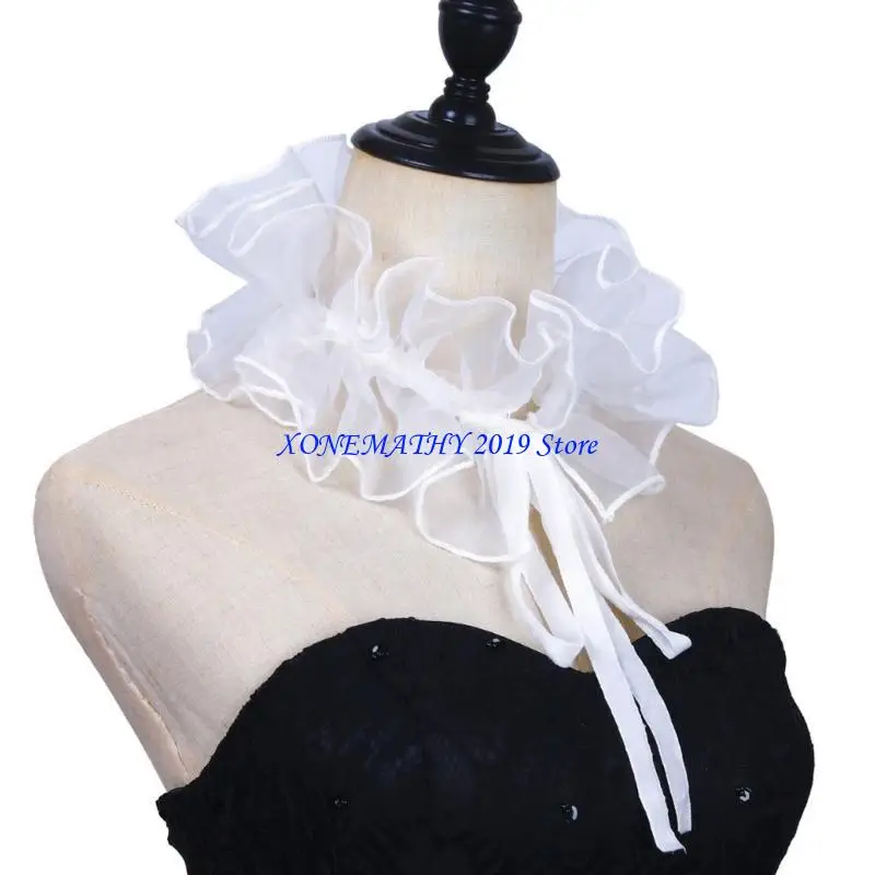 F42F Ренессанс викторианский рюшами накладной воротник и искусственный рукав колье-клоун в колониальном стиле колье из органзы с
F42F Ренессанс викторианский рюшами накладной воротник и искусственный рукав колье-клоун в колониальном стиле колье из органзы с