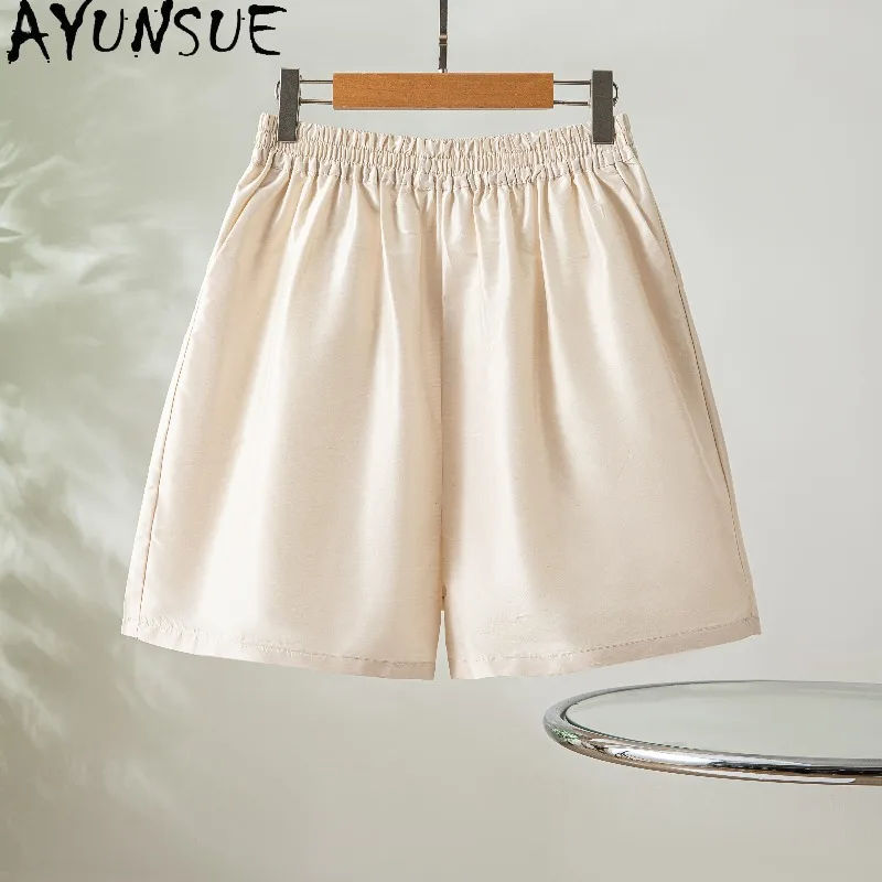 AYUNSUE 100% Silk Women's Shorts Solid High Waist Shorts for Woman Loose Casual Short Summer Clothes Woman 2026 Шорты Женские
AYUNSUE 100% Silk Women's Shorts Solid High Waist Shorts for Woman Loose Casual Short Summer Clothes Woman 2026 Шорты Женские