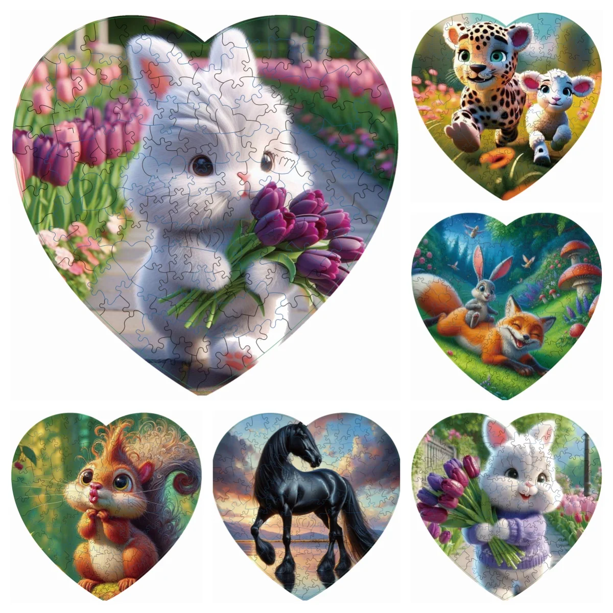 Rabbit Squirrel Fox Horse Leopard Toy Puzzle Concentration Training Christma Birthday Holiday Gifts Home Decor
Rabbit Squirrel Fox Horse Leopard Toy Puzzle Concentration Training Christma Birthday Holiday Gifts Home Decor