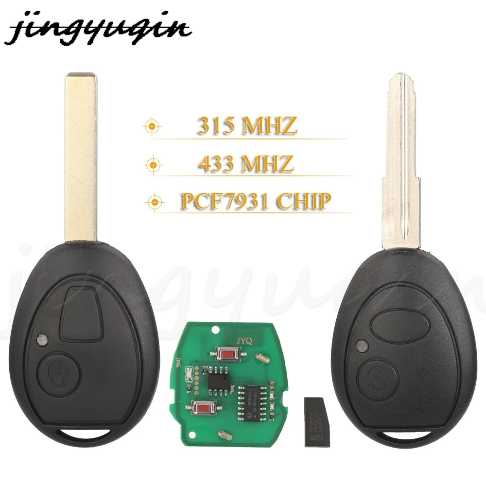 Jingyuqin 2-кнопочный дистанционный ключ от автомобиля 315/433 МГц PCF7931 для BMW Mini Cooper R53 R50 MG7 для Land Rover Discovery Aoto Fob Control
Jingyuqin 2-кнопочный дистанционный ключ от автомобиля 315/433 МГц PCF7931 для BMW Mini Cooper R53 R50 MG7 для Land Rover Discovery Aoto Fob Control