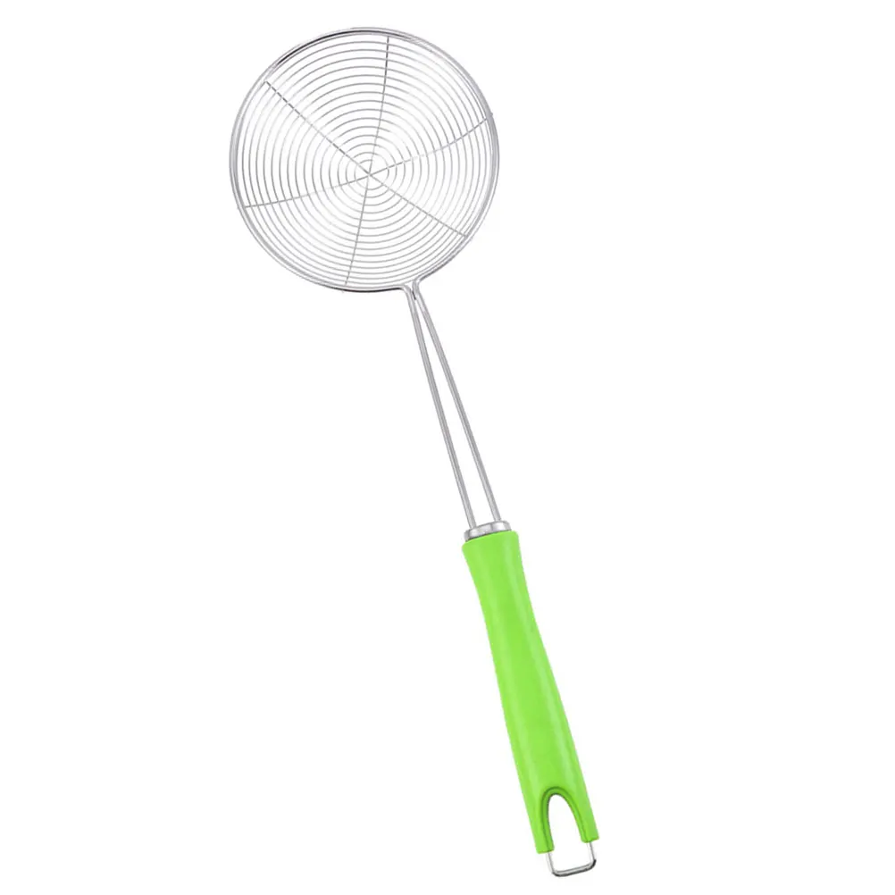 Stainless Steel Spoon Large Kitchen Supplies Slotted Strainer Green Child Kitchen Noodle Fry Pan Pasta Drain Tool
Stainless Steel Spoon Large Kitchen Supplies Slotted Strainer Green Child Kitchen Noodle Fry Pan Pasta Drain Tool