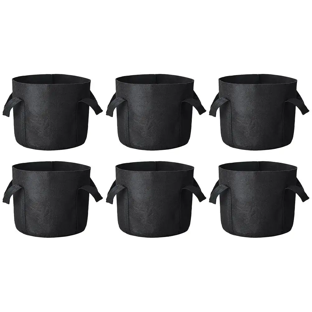 6 Pcs Felt Planting Bags Black Fabric Lightweight Breathable Garden Planter For Vegetables
6 Pcs Felt Planting Bags Black Fabric Lightweight Breathable Garden Planter For Vegetables