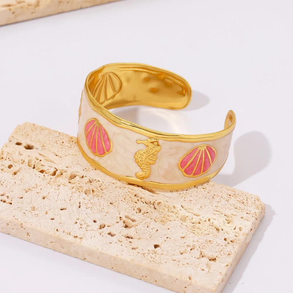 Craft Ethnic Drip Oil Enamel Bracelet Seahorse Open Vintage Cloisonne Bangle Traditional Vintage Women's Hand Bracelet Jewelry
Craft Ethnic Drip Oil Enamel Bracelet Seahorse Open Vintage Cloisonne Bangle Traditional Vintage Women's Hand Bracelet Jewelry