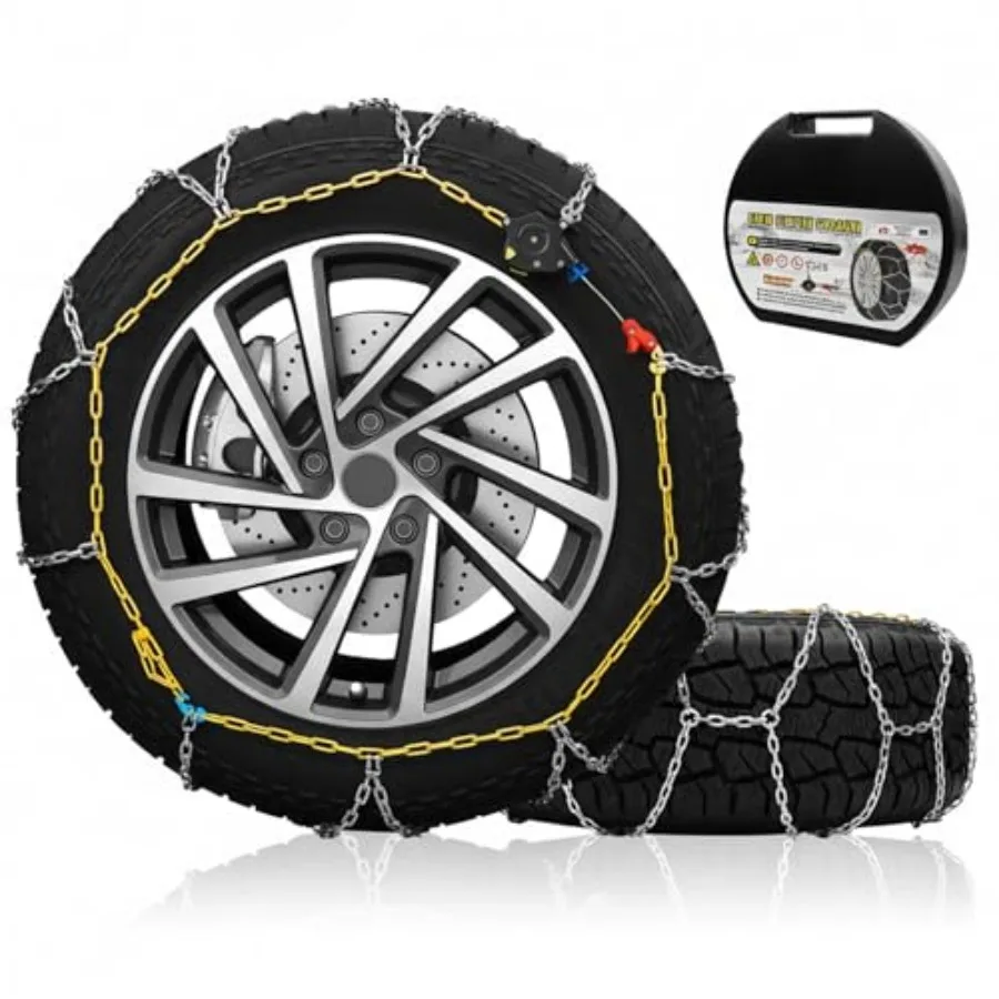 Auto Tightening Snow Chains for Car, SUV and Pickup Trucks 1-Min Quick Install, Reusable Emergency Tire Chains for Snow and Ice
Auto Tightening Snow Chains for Car, SUV and Pickup Trucks 1-Min Quick Install, Reusable Emergency Tire Chains for Snow and Ice