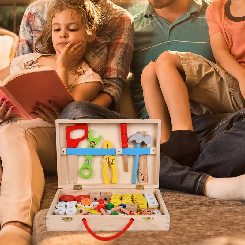 Kids Repair Kit Toy Pretend Play Woodworking Tool Kids Toys Realistic Wooden Toolbox Accessories Construction Playset For Easter
Kids Repair Kit Toy Pretend Play Woodworking Tool Kids Toys Realistic Wooden Toolbox Accessories Construction Playset For Easter