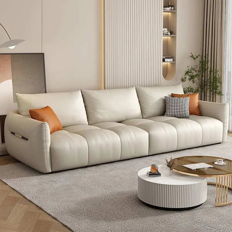 Cream style fashionable simple straight row sofa office living room cat scratching skin small apartment light luxury
Cream style fashionable simple straight row sofa office living room cat scratching skin small apartment light luxury