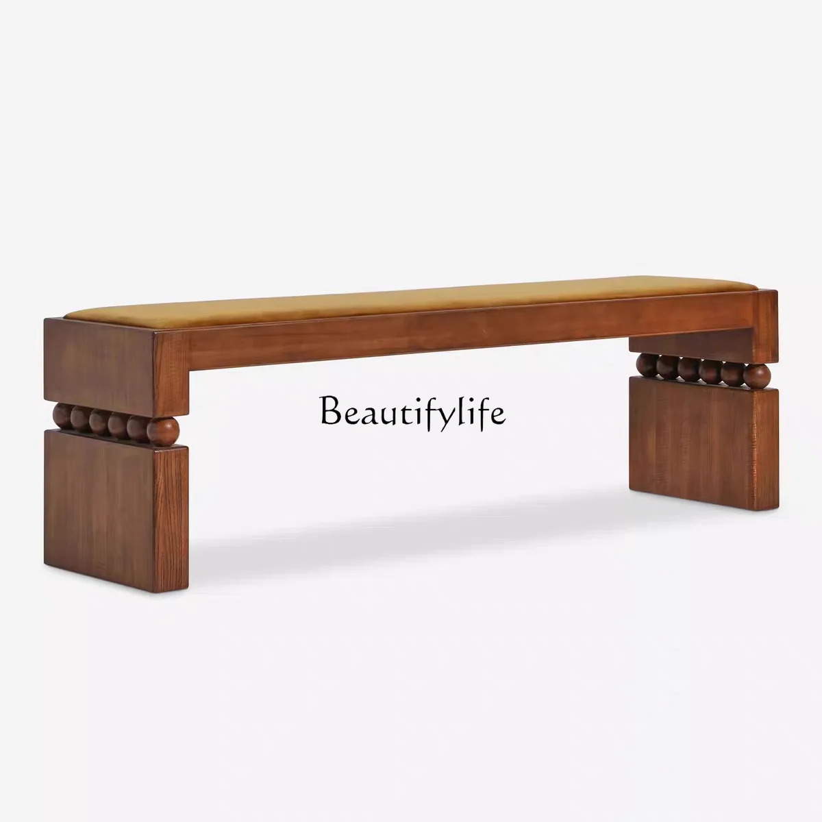 Medieval style bedroom bedside stool retro long solid wood cloakroom shoe changing stool
Medieval style bedroom bedside stool retro long solid wood cloakroom shoe changing stool