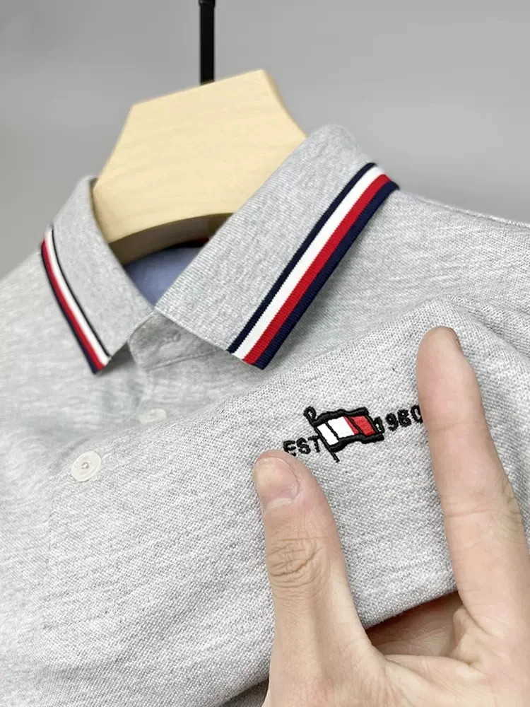 High Quality 95% Cotton Short-sleeved Polo Shirt Solid Color Men Lapel Summer Trend Embroidery Luxury T-shirt Brand New Fashion
High Quality 95% Cotton Short-sleeved Polo Shirt Solid Color Men Lapel Summer Trend Embroidery Luxury T-shirt Brand New Fashion