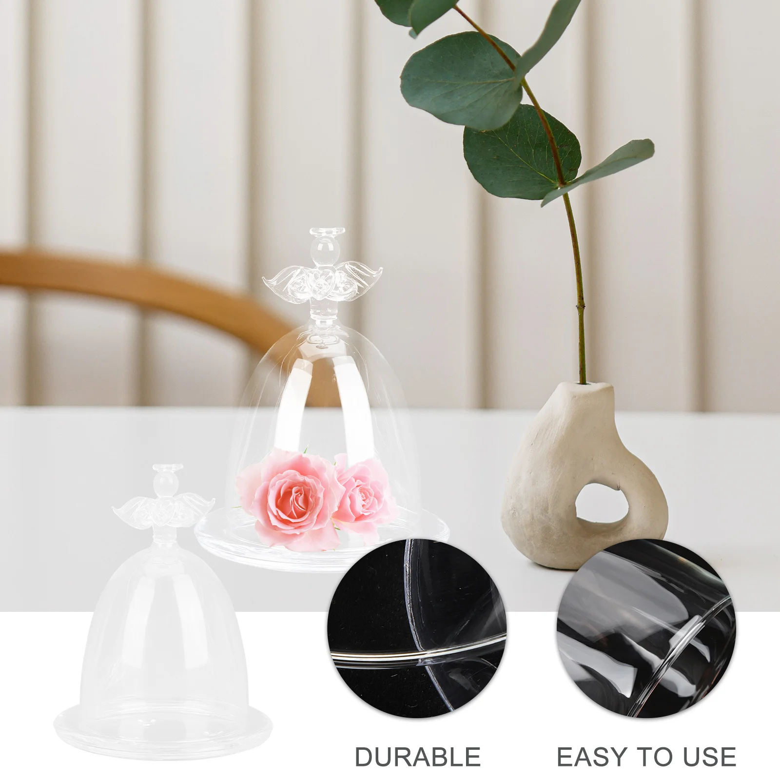 Preserved Flower Angel Glass Dome Display Cover Elegant Immortal Flower Cover Clear Glass Bell Jar Home Desktop Decoration
Preserved Flower Angel Glass Dome Display Cover Elegant Immortal Flower Cover Clear Glass Bell Jar Home Desktop Decoration