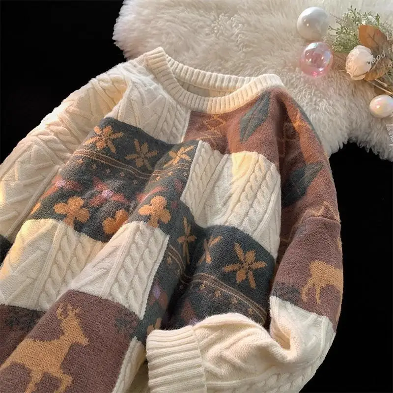 Loose Men's Knitted Sweater Casual American Sle Autumn Winter Vintage Loose Fit Comfortable Lazy Sle Crew Ne Long Sve
Loose Men's Knitted Sweater Casual American Sle Autumn Winter Vintage Loose Fit Comfortable Lazy Sle Crew Ne Long Sve
